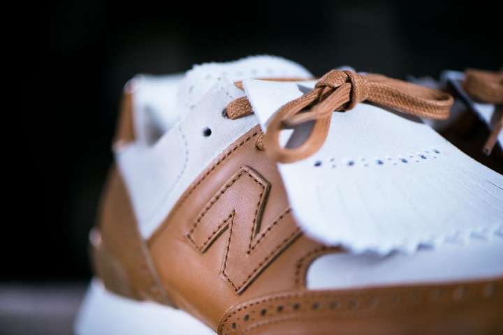 高級レザーとスエードのNB！もはやシューズというより高級革靴です