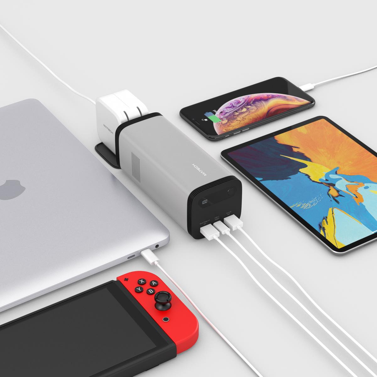 MATECH TowerCell+ II（コンセント付きモバイルバッテリー） 最大100W コンセント付き次世代モバイルバッテリーTowerCell+ II