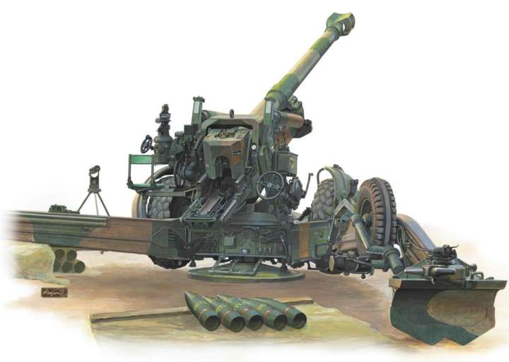 陸自の主力火砲「155mmりゅう弾砲FH70」を1/35スケールでキット