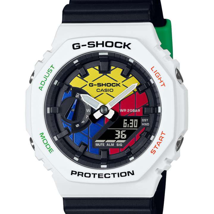 未使用⬛︎G-SHOCK⬛︎ルービックキューブ⬛︎コラボ　非売品ルービックキューブ付 ルービックキューブコラボのG-SHOCKだからポップでカラフル