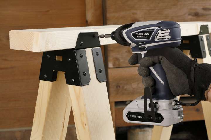 ソーホースブラケット バリケード アウトドア DIY お庭 おしゃれ