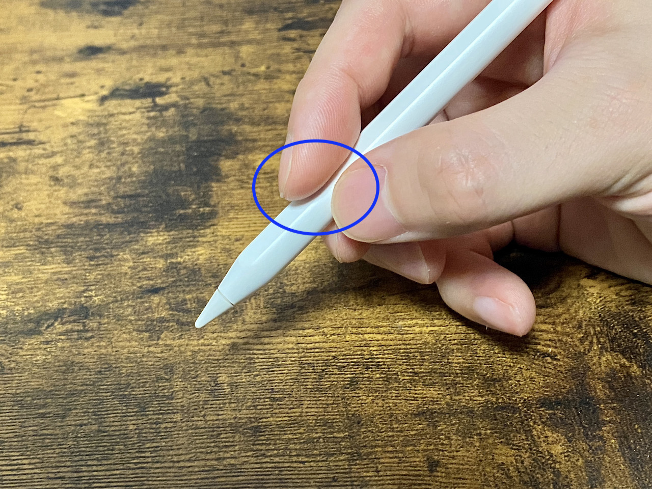 Apple Pencilをダブルタップ