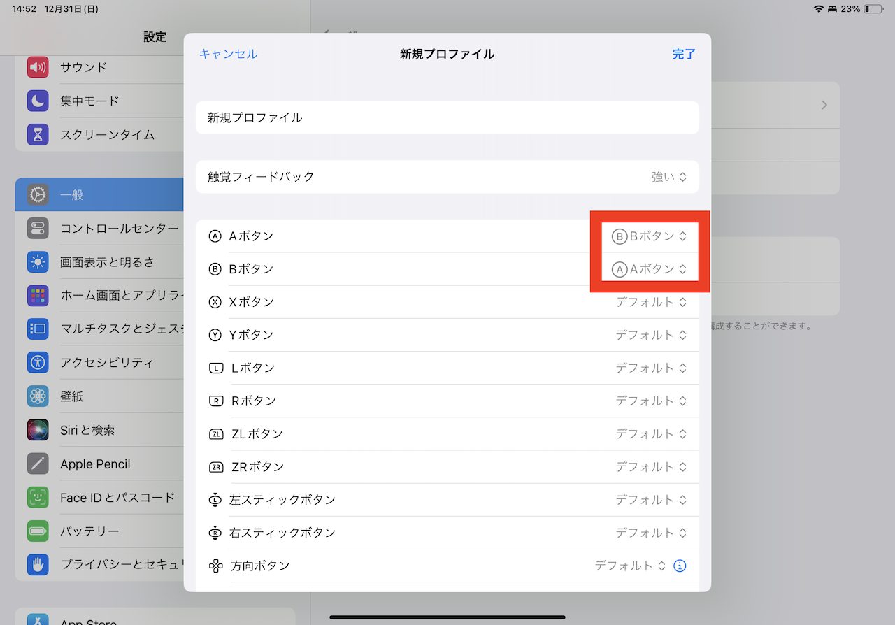 iPad設定手順画面