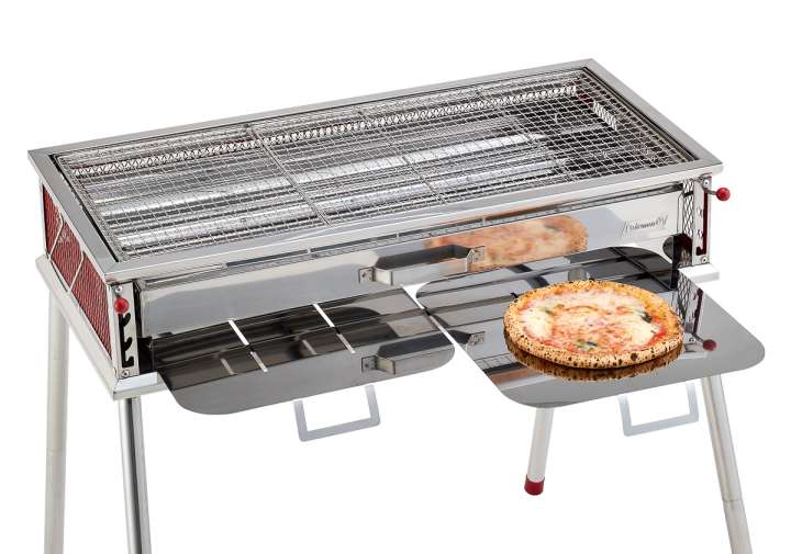 コールマンの脚付きBBQグリルにピザが焼けるオーブン機能が追加された