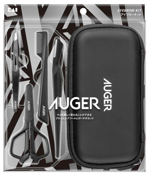 【２００個セット】【１ケース分】貝印 AUGER アイブロー シェイピングレザー×２００個セット　１ケース分【k】【ご注文後発送までに2週間前後頂戴する場合がございます】 新生活のイメチェンに！貝印「AUGER」のアイブローキットでボサボサ