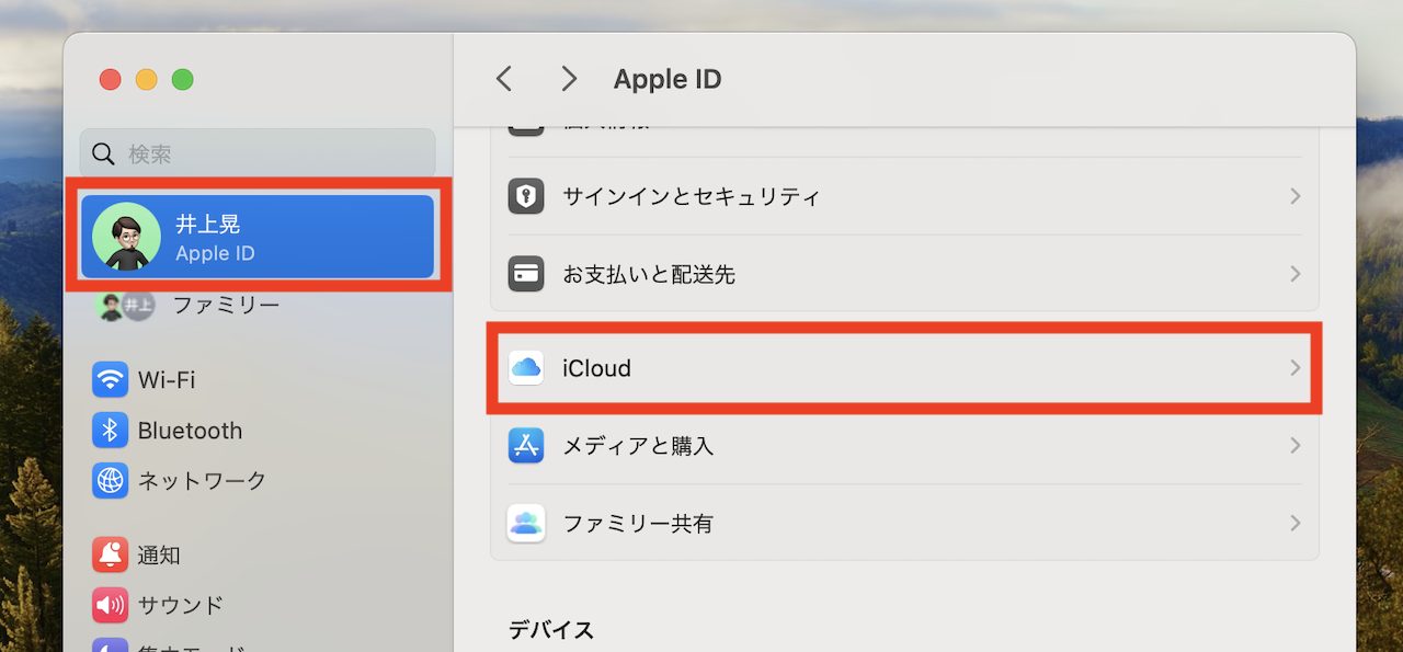 Macの操作手順画面イメージ