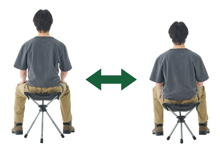 超々ジュラルミンで超軽量！ 高さも回転も自在なロゴス「7075回るんスツール」は気が利いてます
