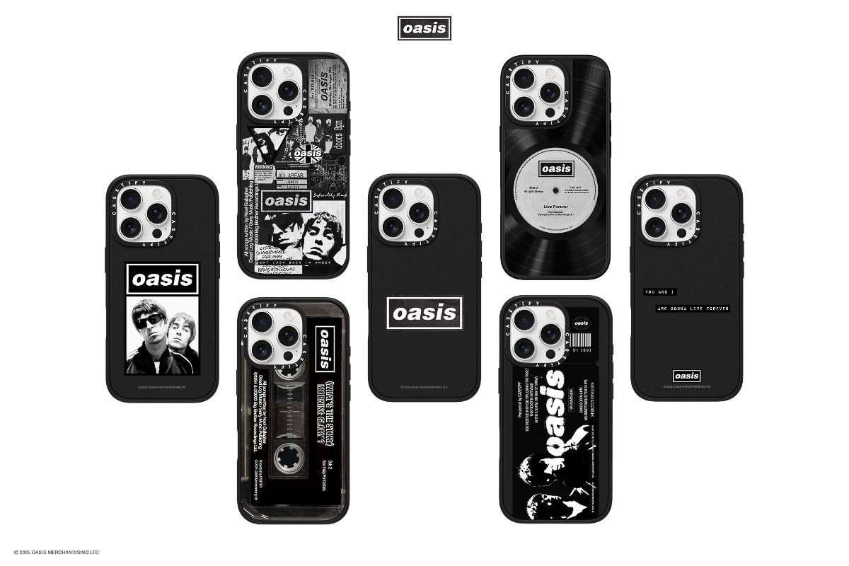 16年ぶりの熱狂を持ち歩け。Oasis×CASETiFYが贈るファン必携アイテム