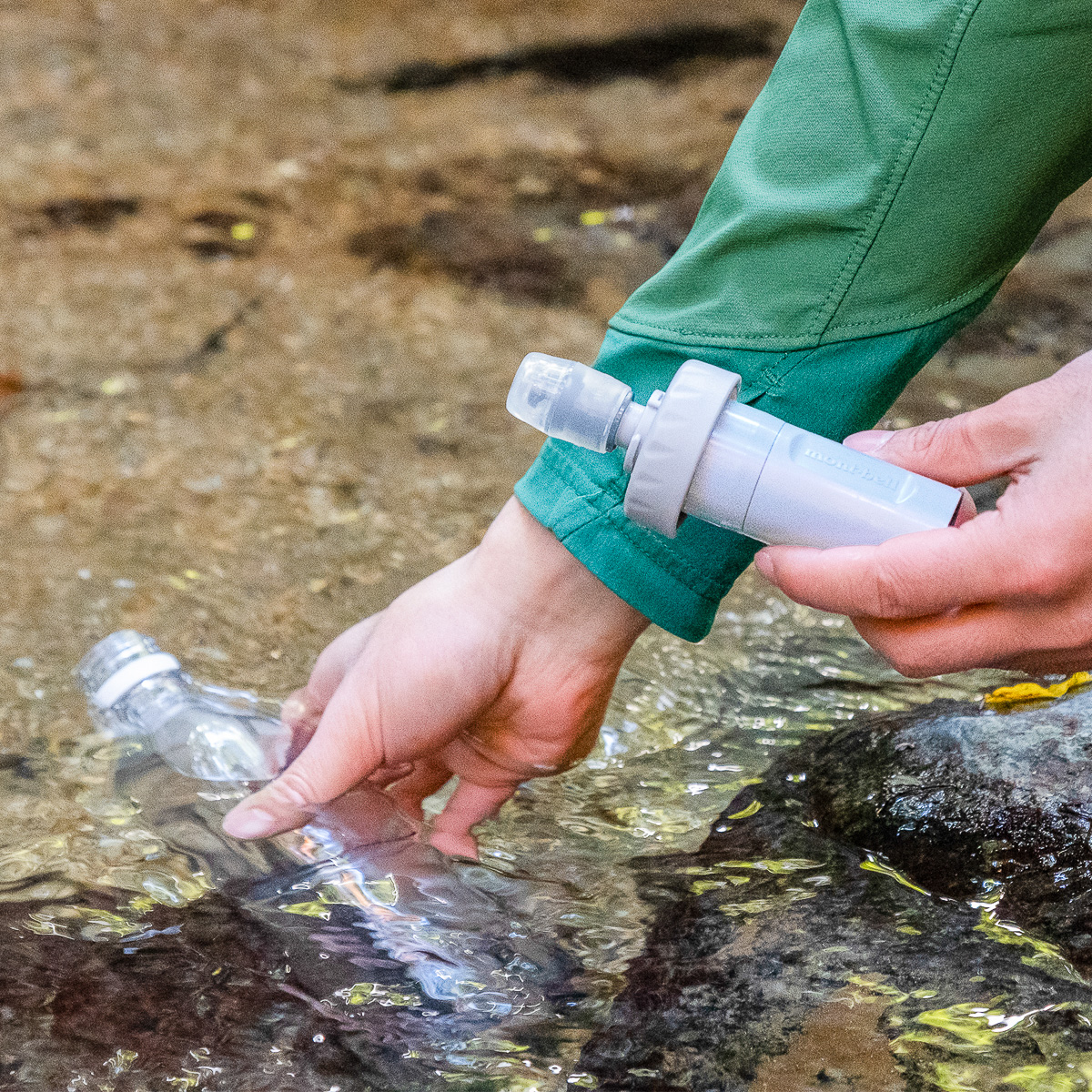 もしもの備えに。モンベルの浄水フィルターはペットボトルにも装着OK！