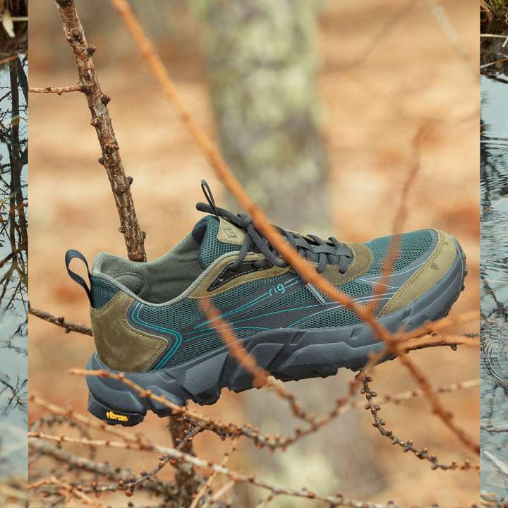 美品 rig footwear リグ ハイキング シューズ 3410Q♪ 日本発のリカバリーサンダルブランド・rigが本気で作った