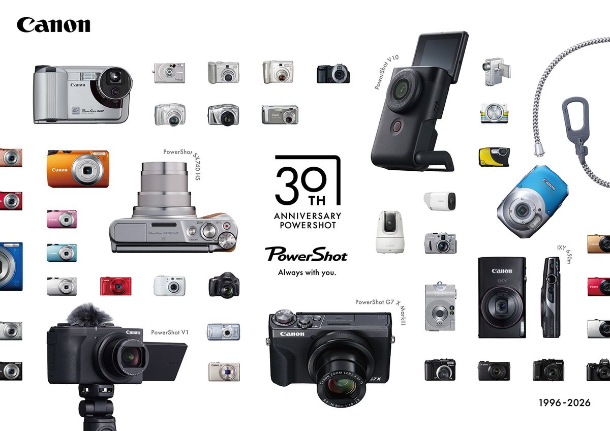 キヤノン「PowerShot」が30周年。ということはデジカメの歴史もほぼ30年ということです