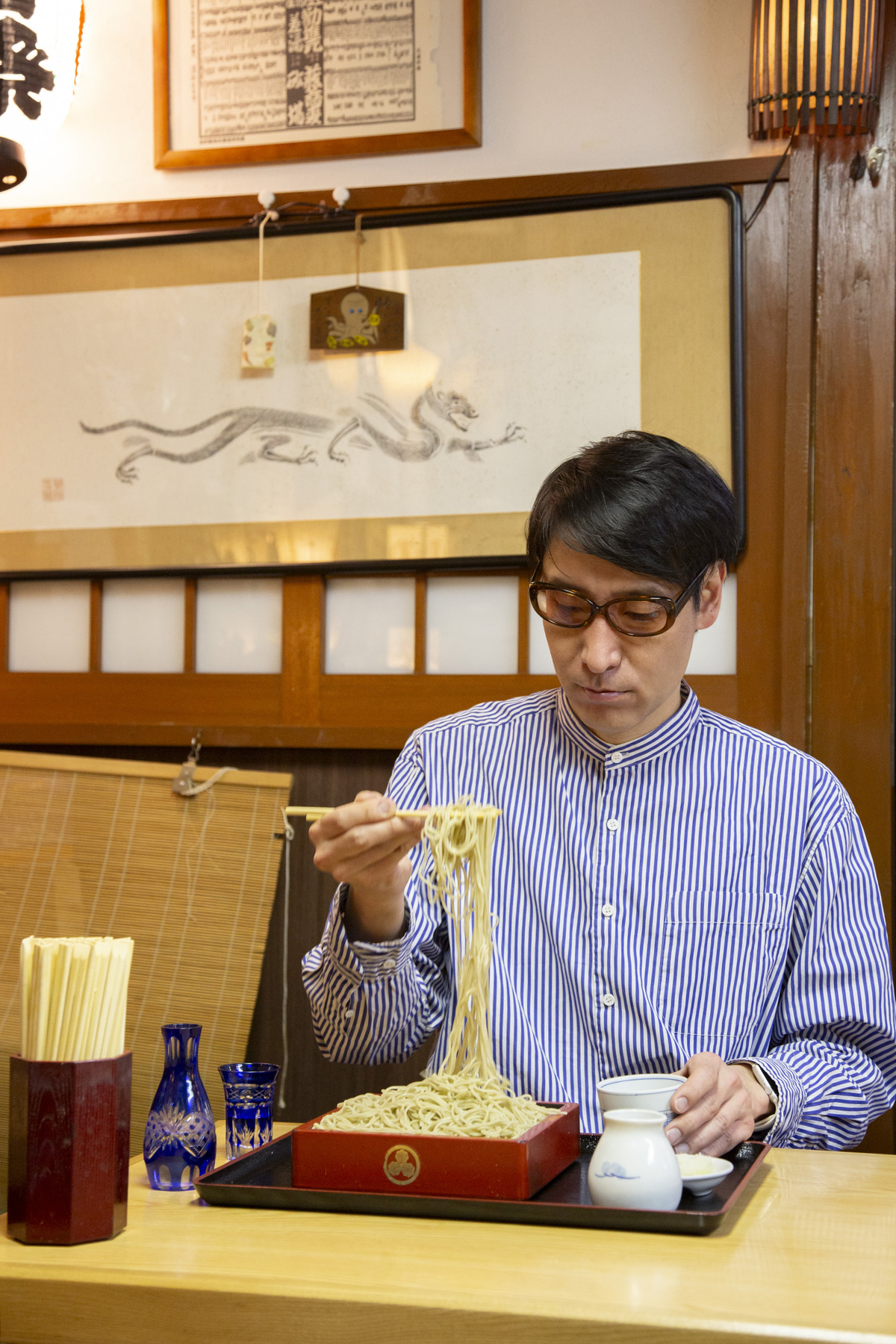 ▲極細の蕎麦は喉越し良好