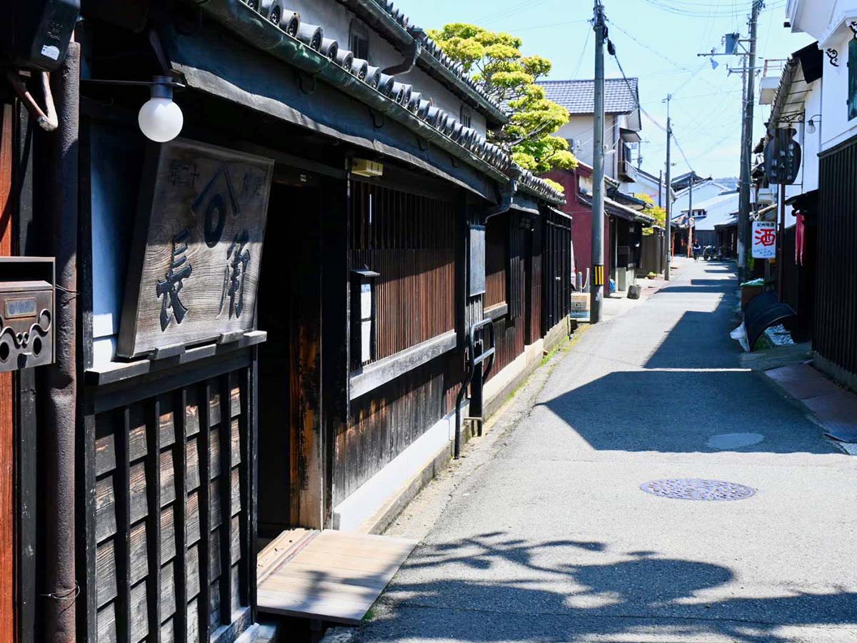 ▲角長のある一帯は、和歌山県唯一の重要伝統的建造物群保存地区（重伝建地区）