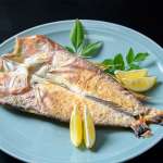 ▲若狭名物ぐじの焼き物。優しく上品な味わいの白身魚