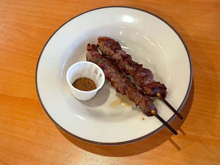 ▲ラム肉を使った「アロスティチーニ」は脂身が少なくて良いたんぱく質