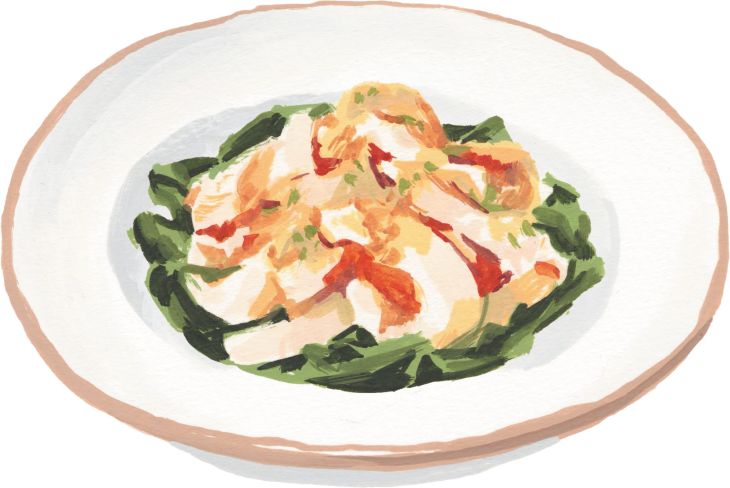 ▲「蒸し鶏の香味ソース」