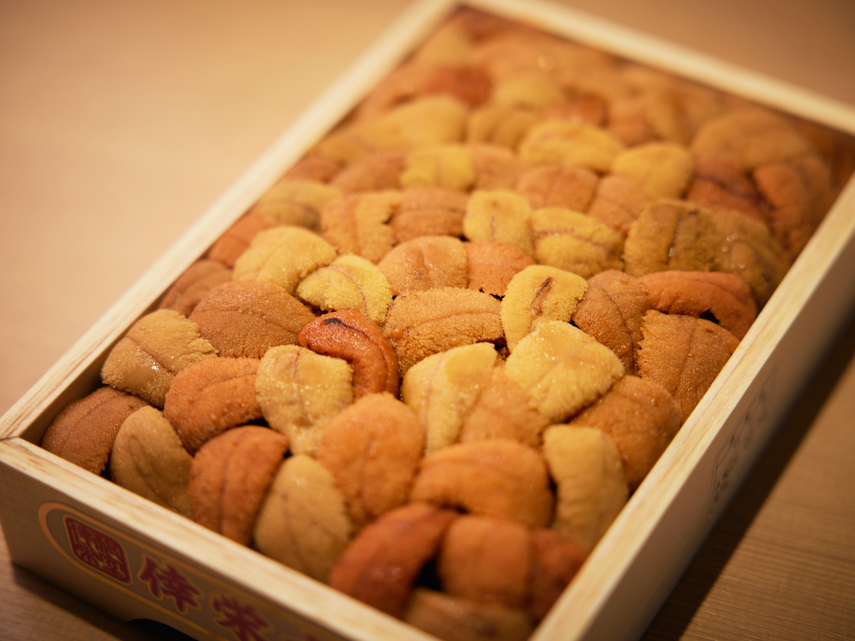 ▲この日、入荷していた極上のウニ