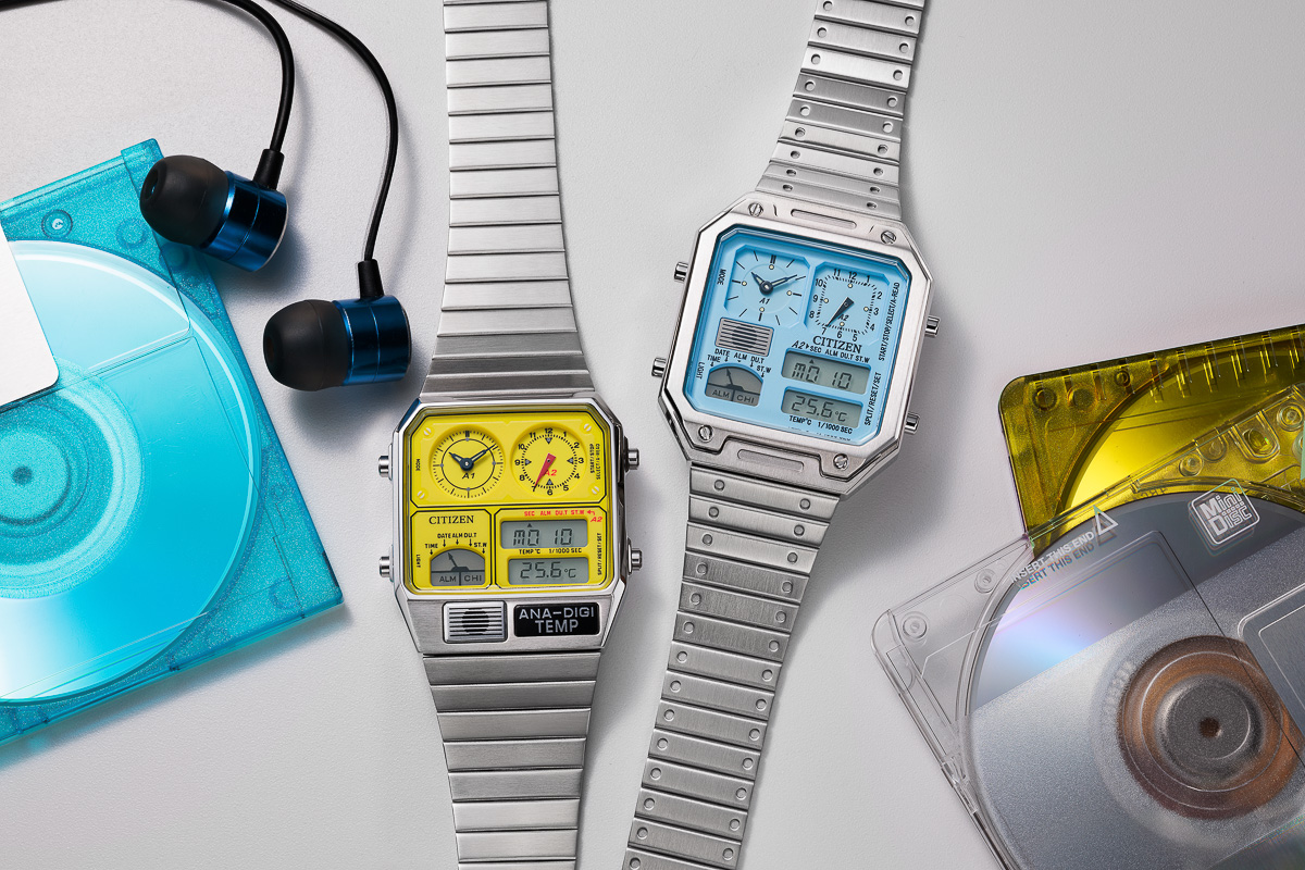 ポップカラーのアナデジテンプ＆ツノクロノ＆サーモセンサー、暑い季節の腕元にピッタリです