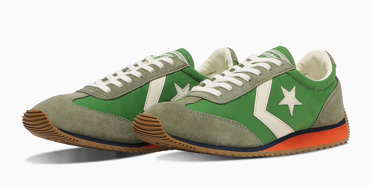 1977年発売のランニングシューズをアップデート。レトロなコンバースは色もデザインもイイ感じ