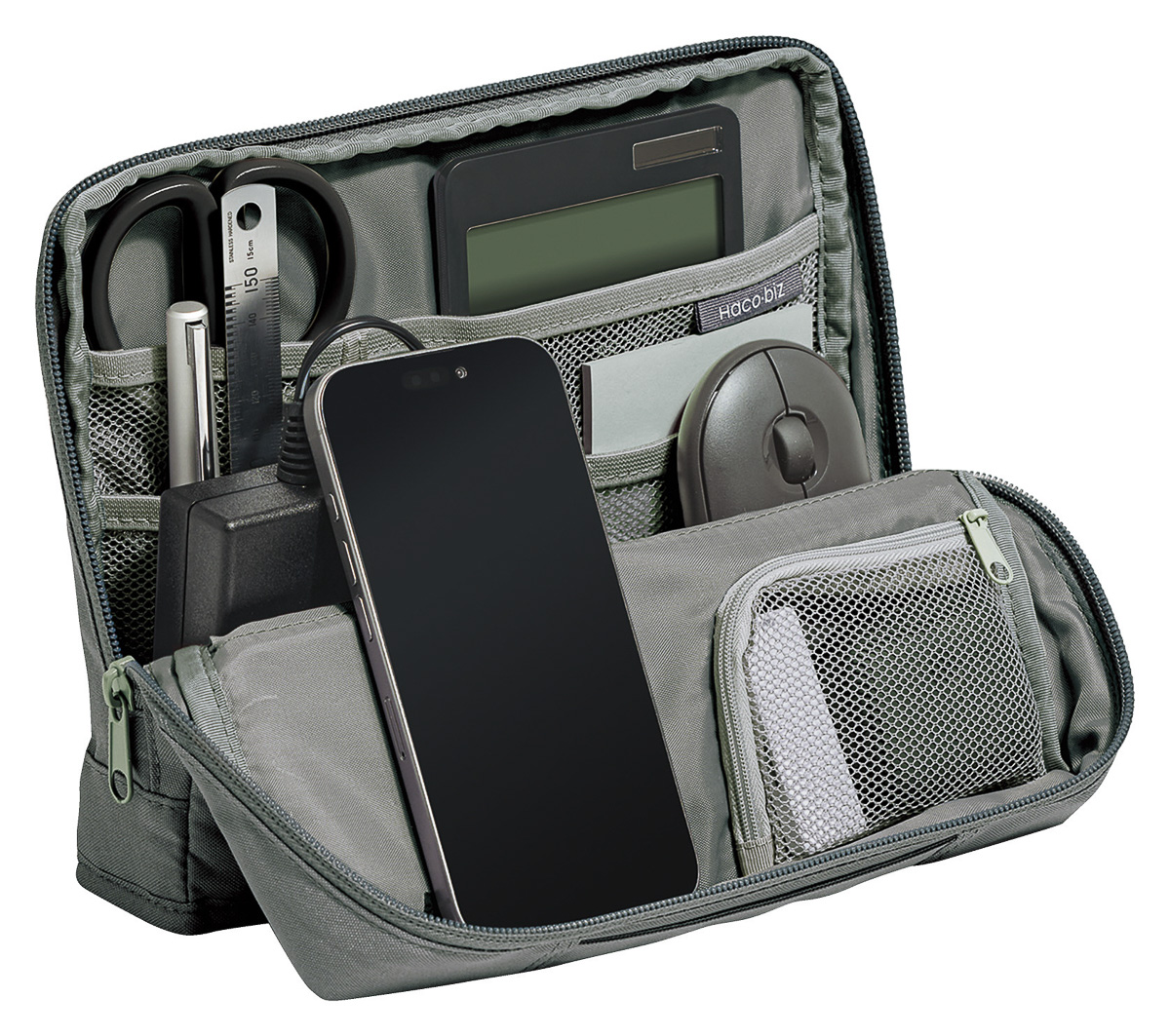 文具もガジェットもまるっと収納。立てて使うから場所を取らない「ハコビズ」がバージョンアップ