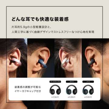 片耳約5.9gの小型軽量設計